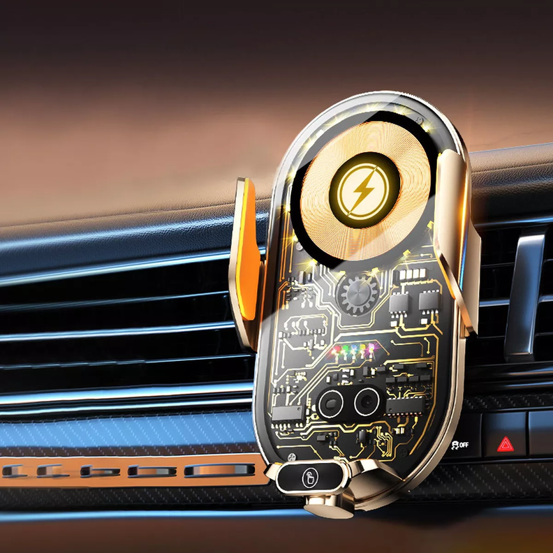 Soporte Teléfono Celular Automovil Inalambrico Carga Rondon-7