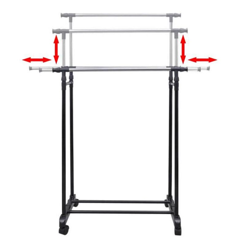 Perchero Ajustable Ropa Doble Diseño Elegante Sala Estar Jer-6