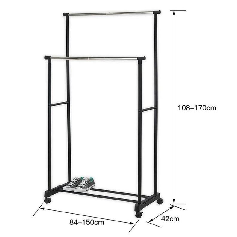 Perchero Ajustable Ropa Doble Diseño Elegante Sala Estar Jer-9