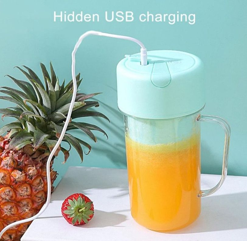 Botella Pajita Batidor Frutas Multifuncional Usb Lau-1
