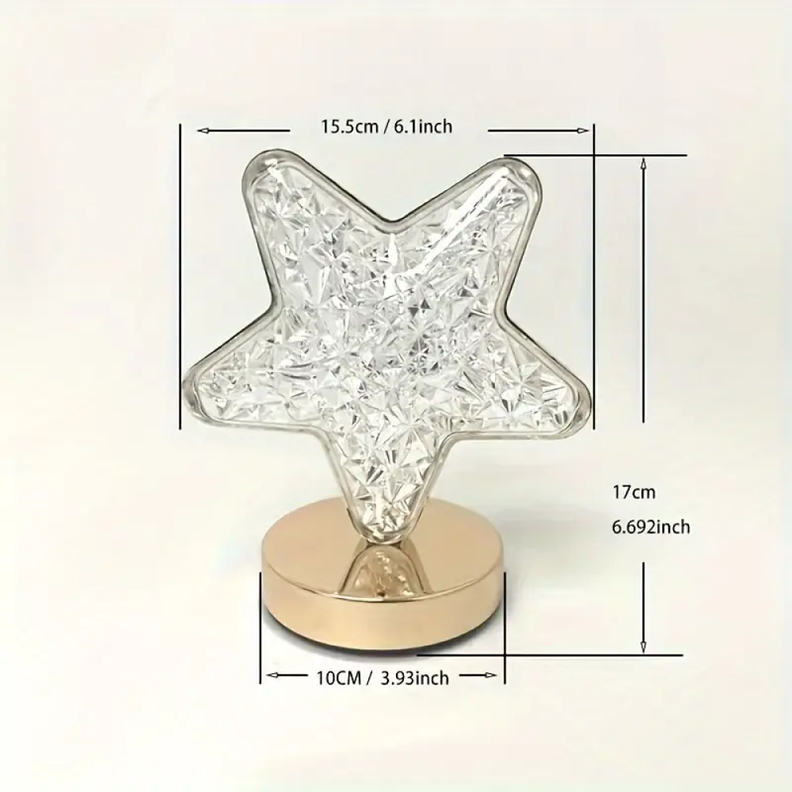 Lampara Estrella Moderna LED Tactil Recargable USB Lau-5