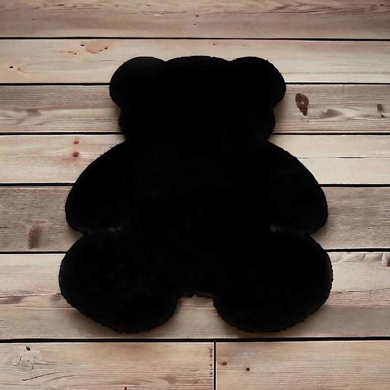 Alfombra Oso Negra Suave Entrada Dormitorio Decoración Jhn-4