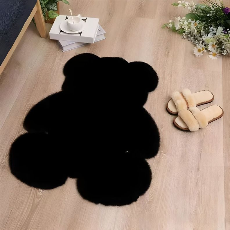 Alfombra Oso Negra Suave Entrada Dormitorio Decoración Jhn-6
