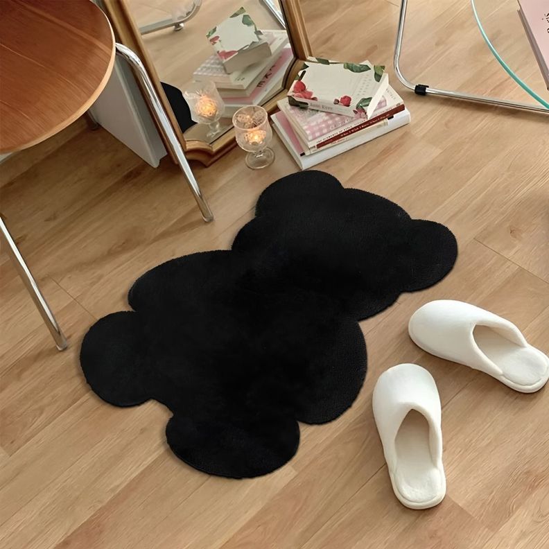 Alfombra Oso Negra Suave Entrada Dormitorio Decoración Jhn-7