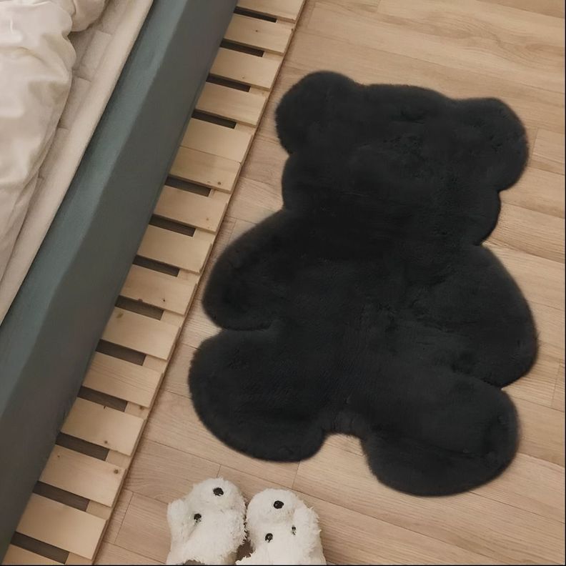 Alfombra Oso Negra Suave Entrada Dormitorio Decoración Jhn-8