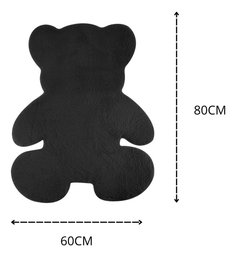 Alfombra Oso Negra Suave Entrada Dormitorio Decoración Jhn-9