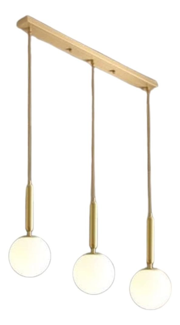 Lámpara Colgante Techo Globo Cristal Moderna 3 Esferas Jhn-4