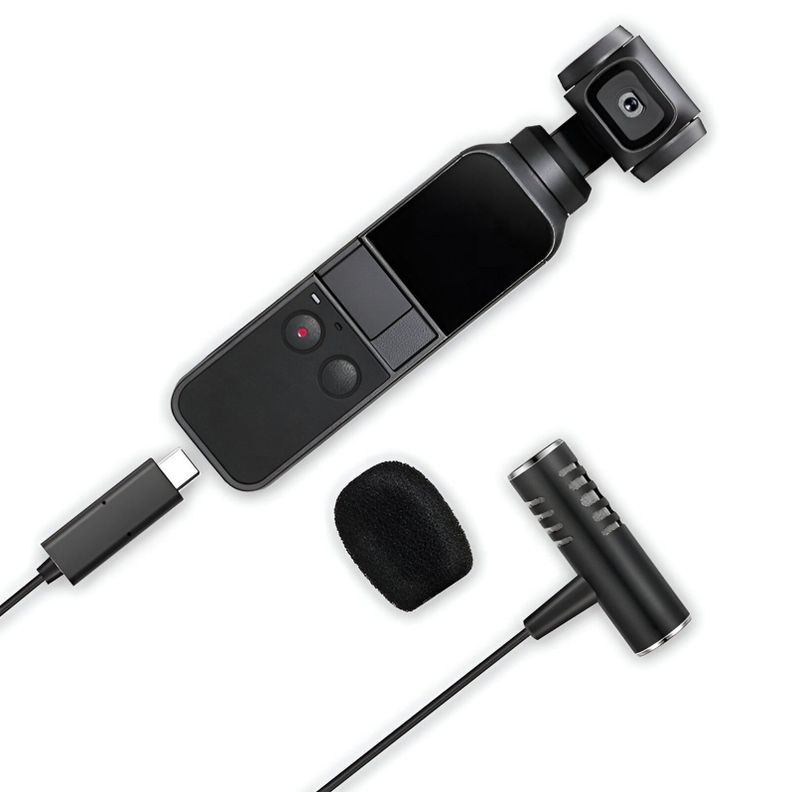 MICRÓFONO DIGITAL USB Tipo C Solapa Estabilizador de Video-0