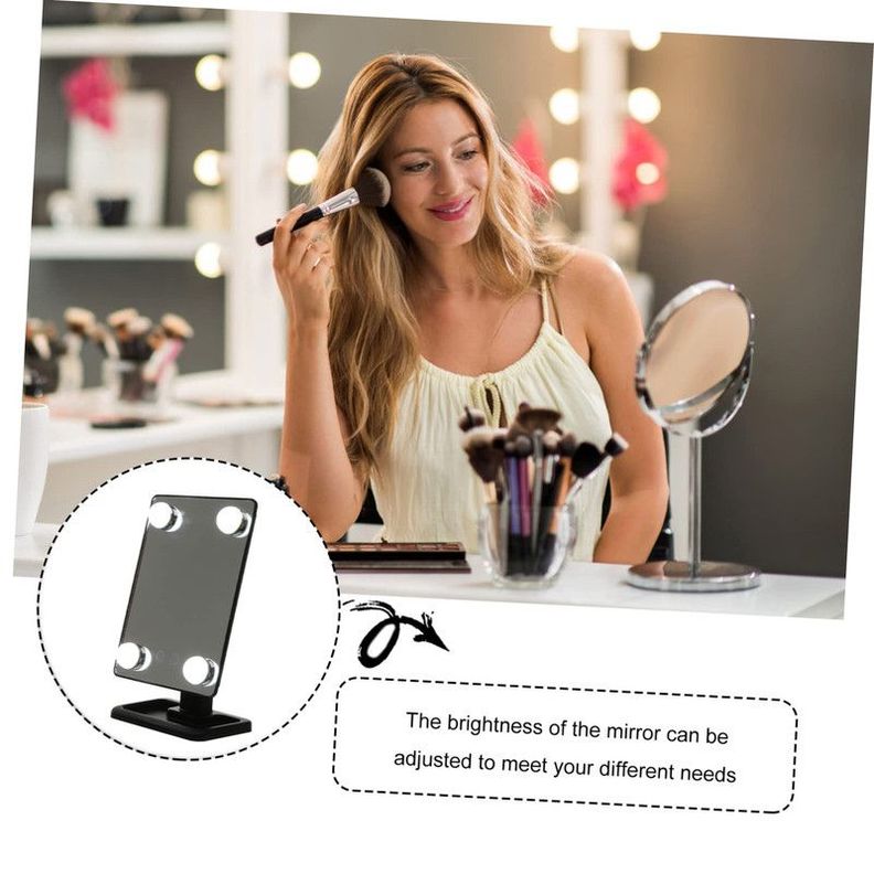 Espejo Tocador Led Giratorio Mesa Mini Belleza Rondon-2
