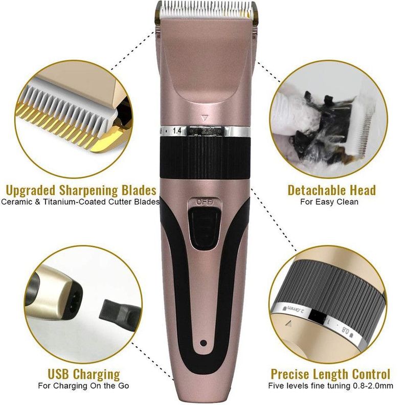 Cortadora Pelo Inalámbrico Eléctrico Barba Recargable Rondon-2