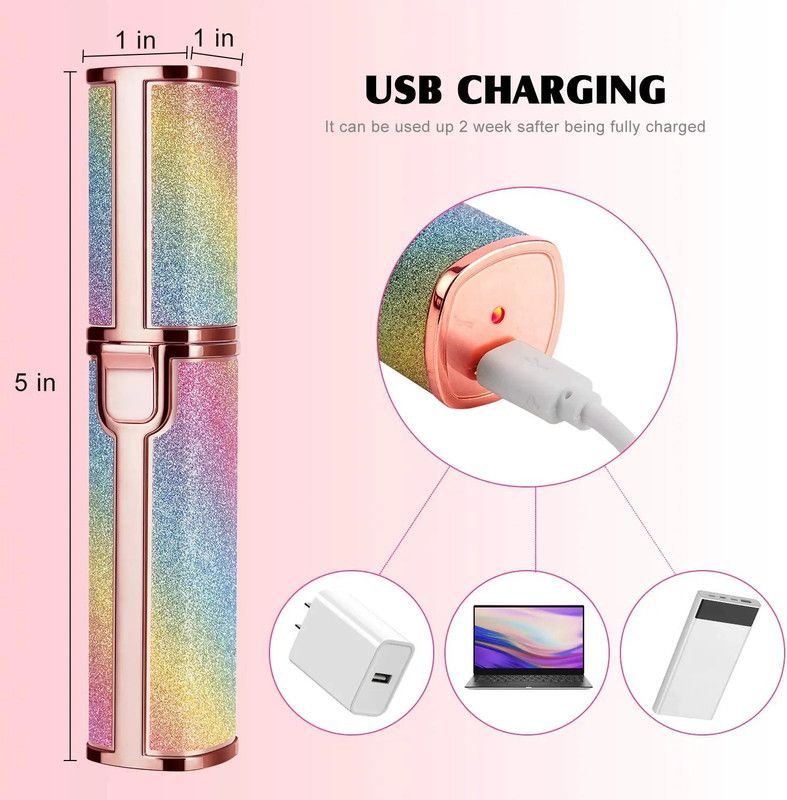 Lápiz Labial Facial Eléctrico 2 En 1 Mujer USB Rondon-2