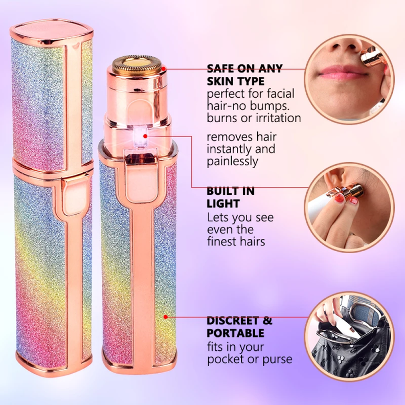 Lápiz Labial Facial Eléctrico 2 En 1 Mujer USB Rondon-5