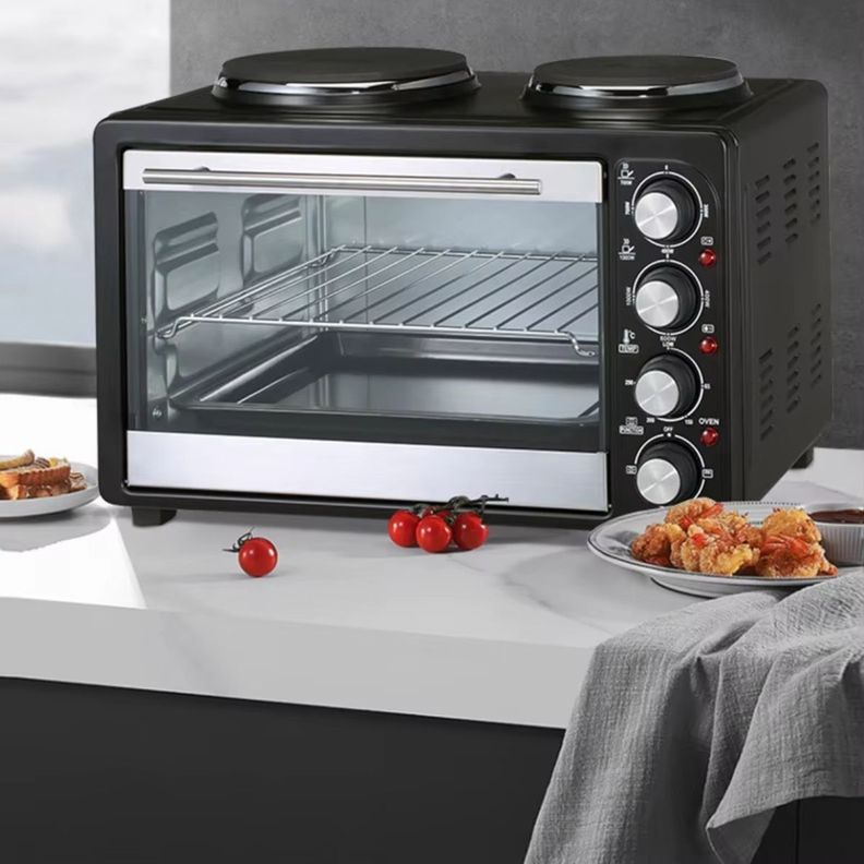 Horno Eléctrico 2en1 Doble Hornalla Convección Grill Jhn-4