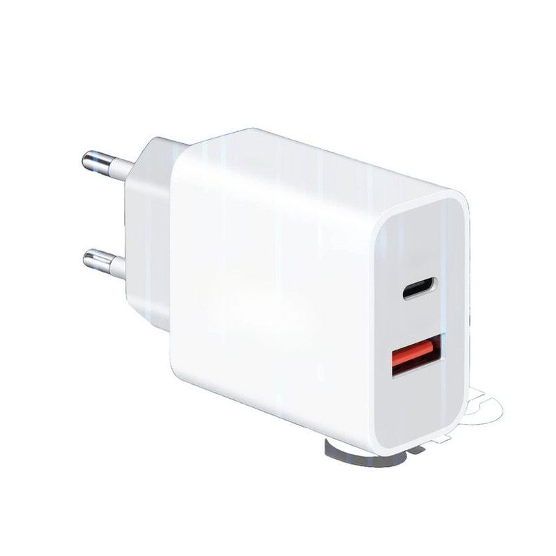 Set 2 Cargador Adaptador USB-A USB-C Carga Rapida Lau