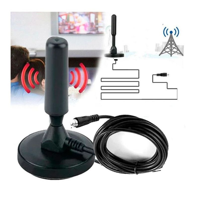 Antena HD Televisión Digital Antena Amplificada Interna Jer-7