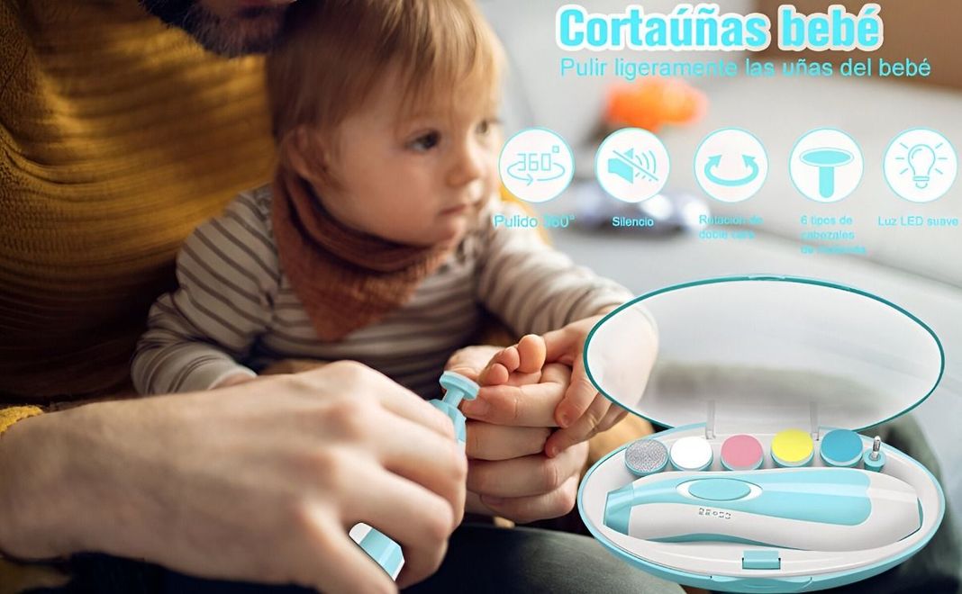 Kit Lima Uñas Bebés Cortaúñas Pulidora Versátil Cuidado Jhn-2