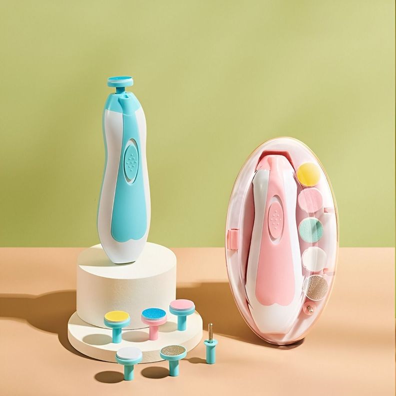 Kit Lima Uñas Bebés Cortaúñas Pulidora Versátil Cuidado Jhn-8