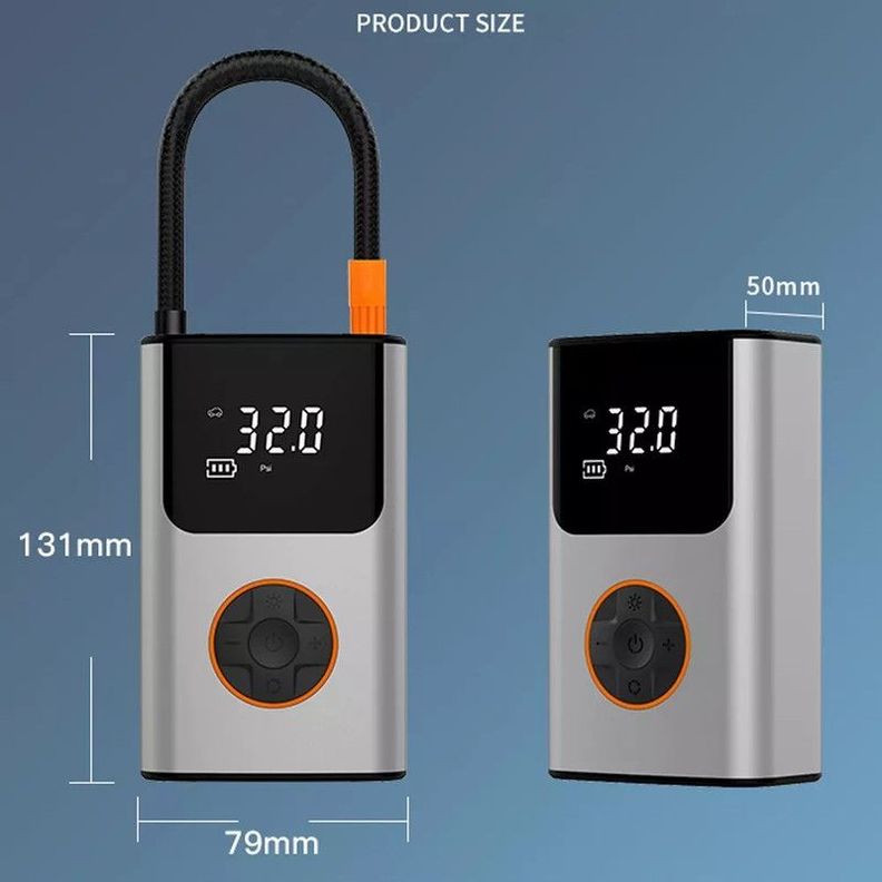 Compresor Aire Bomba Neumático Pantalla Led Lau-6