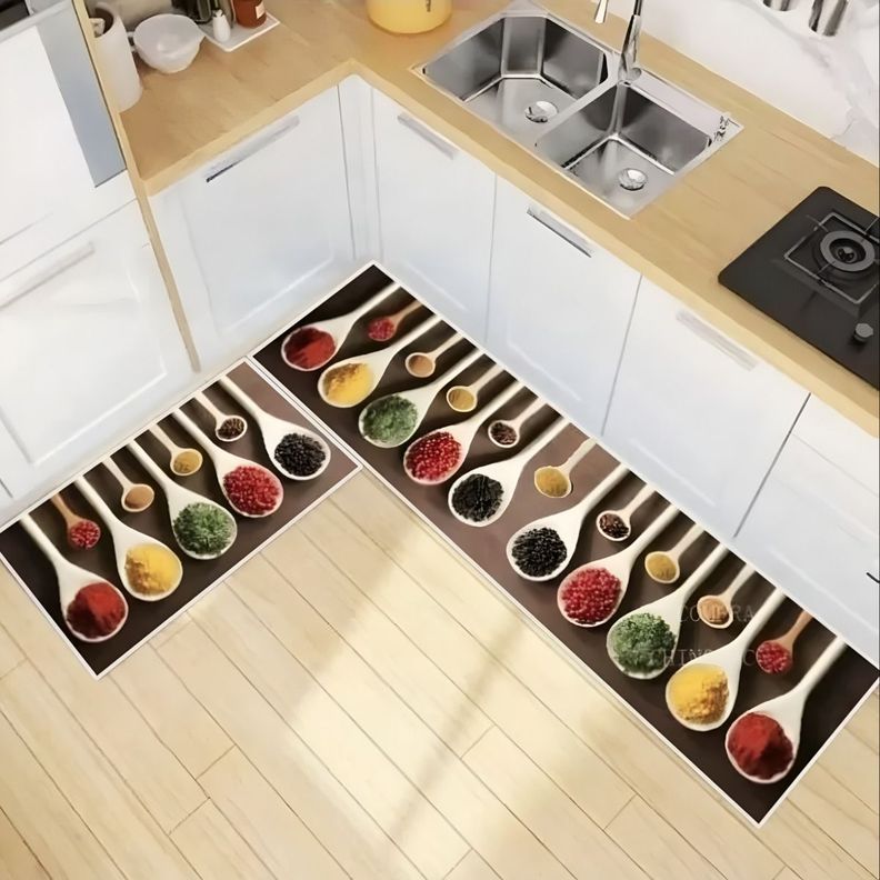 Alfombra Cocina 2 Piezas Decorativa Antideslizante Jhn-2