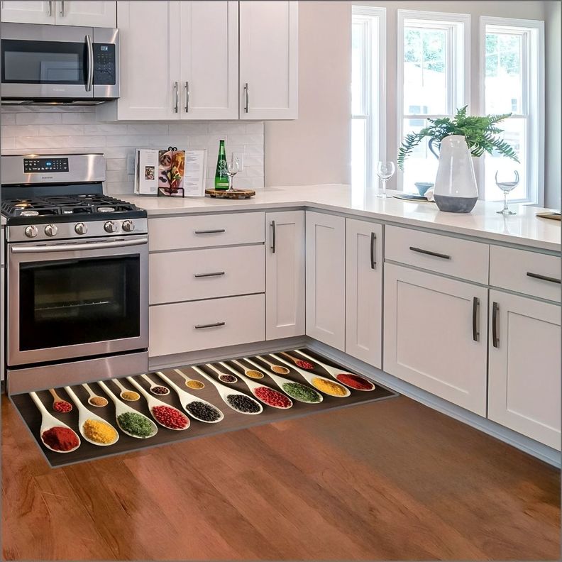 Alfombra Cocina 2 Piezas Decorativa Antideslizante Jhn-7