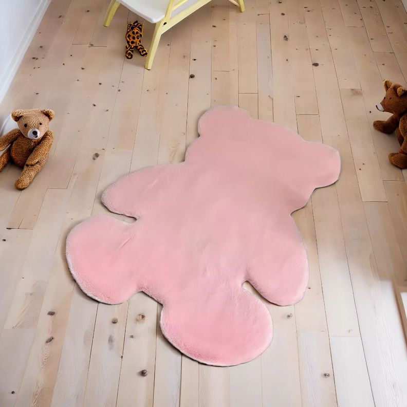 Alfombra Oso Rosa Suave Entrada Dormitorio Decoración Jhn-7