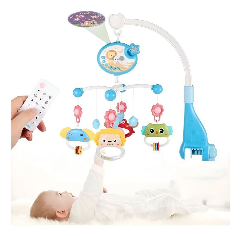 Móvil Bebé Cuna Juguetes Música Luces Carrusel Portátil Jhn-0
