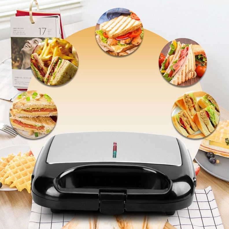 Sandwichera Tostadora Antiadherente WB Desayuno Cocina Lau-5