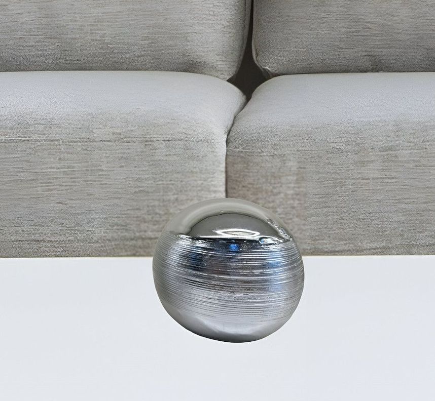 Set 3 Esferas Pequeñas Efecto Raye Decorativa Moderna Lau-5