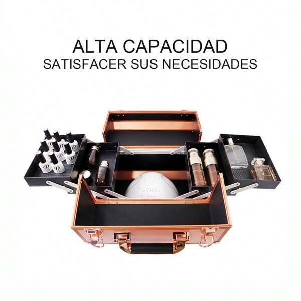 Maletín Maquillaje Estuche Portátil Cosméticos Damas Rondon-2