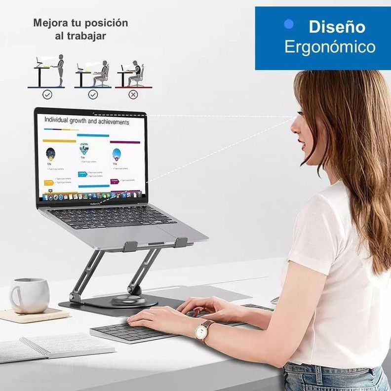 Soporte Base Notebook Ajustable Giratorio 360 Laptop  Jer-5