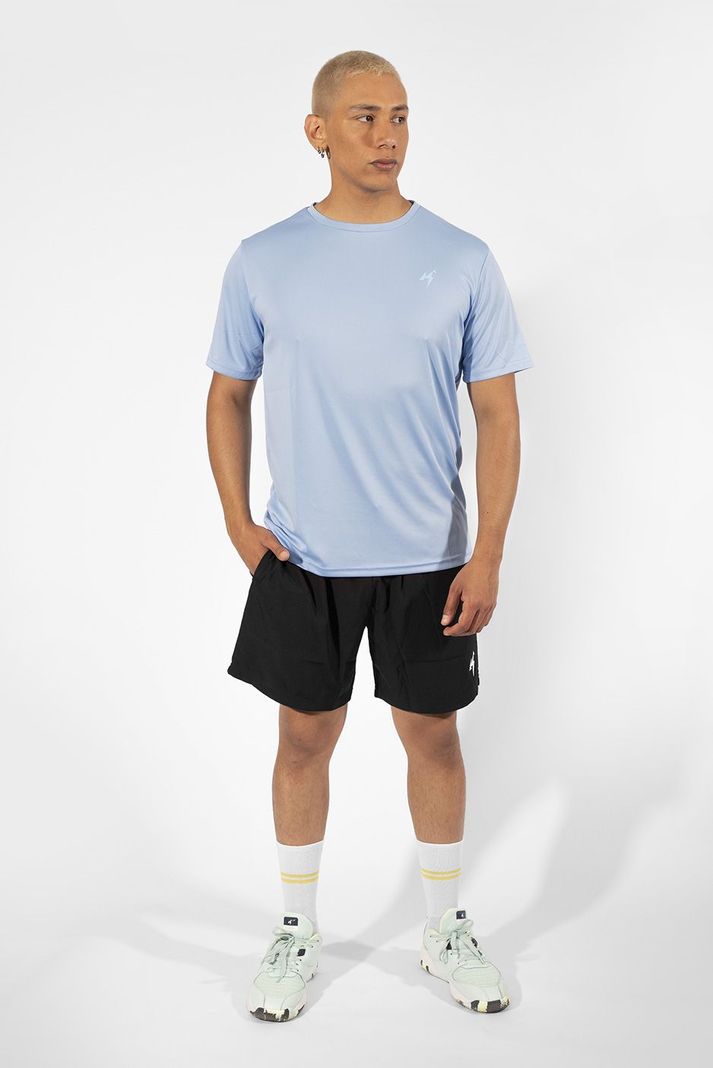 Camiseta Deportiva Active Korde Hombre Celeste-3