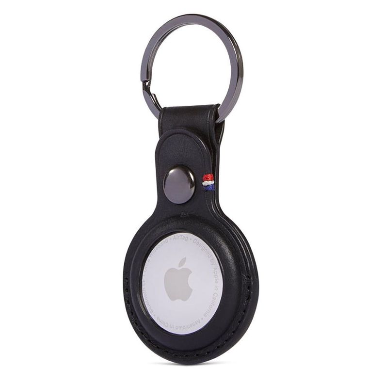 Llavero de cuero para AirTag - Negro-0