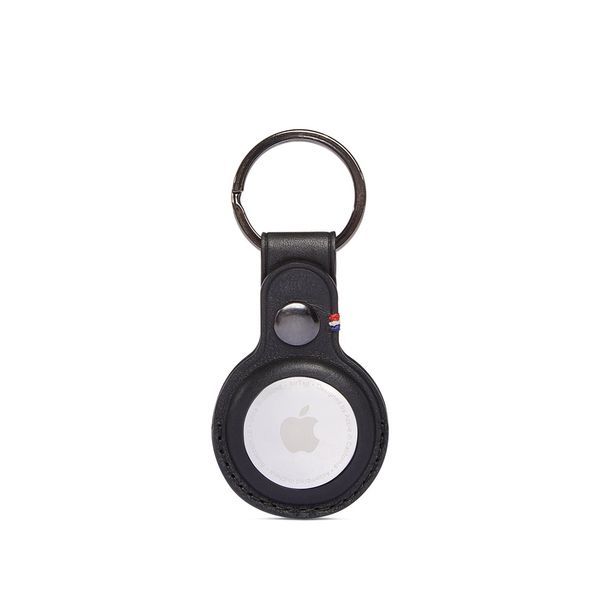Llavero de cuero para AirTag - Negro-1