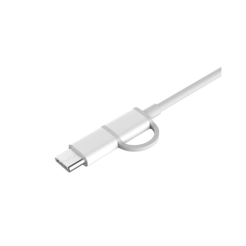 Cable Xiaomi Mi 2-in-1 Micro USB y Type-C, 1 metro, Color Blanco-3