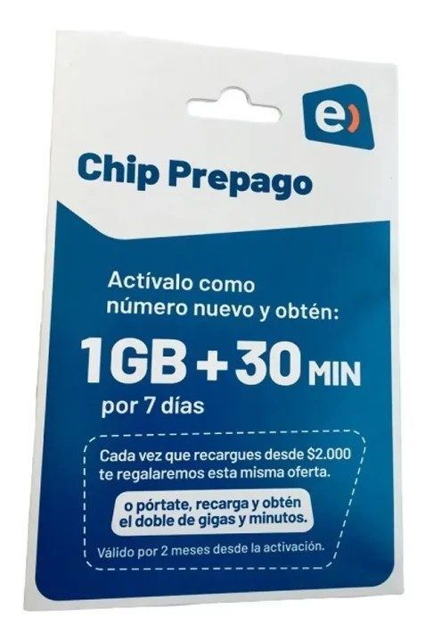 Chip Prepago Entel 30min 1GB en Internet-1