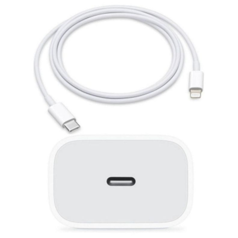 Cargador Apple USB-C 20W Original Con Cable C Lightning 1mt-0