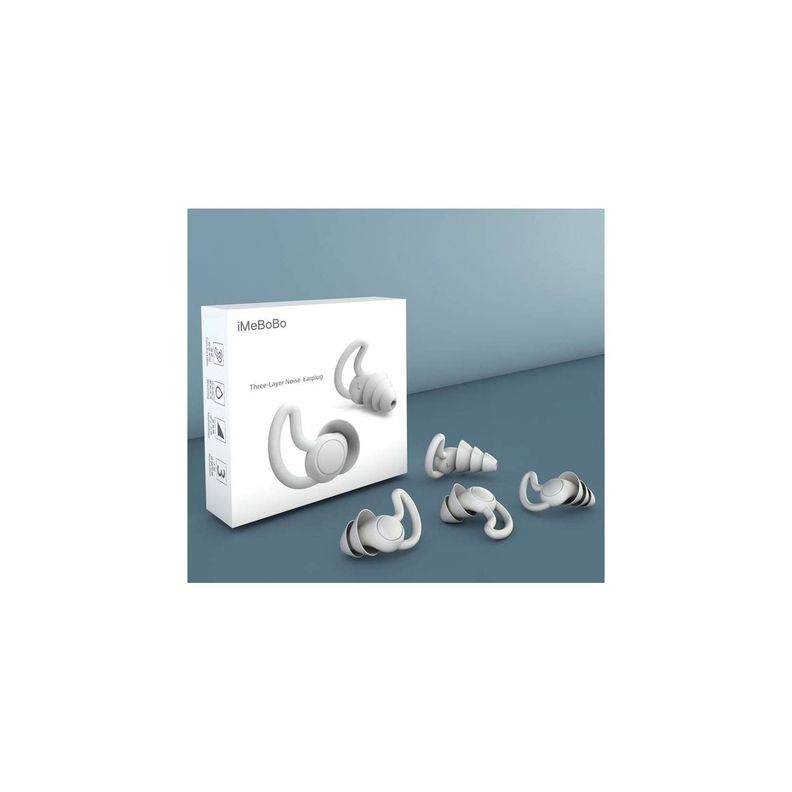 Tapones De Oido Silicona Reducción De Ruido Reutilizables-3