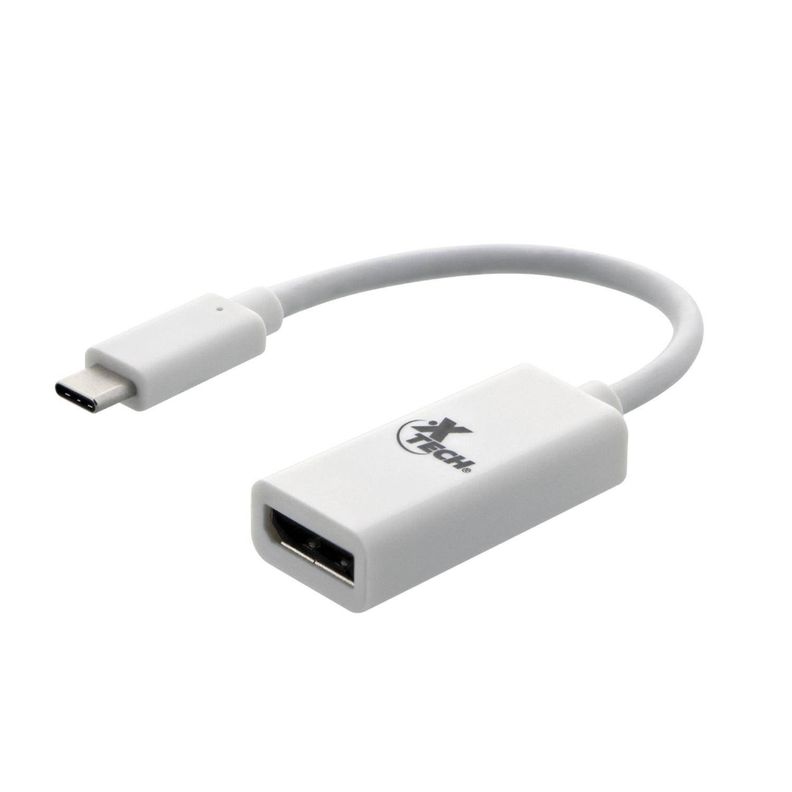 Adaptador USB Tipo-C macho a DisplayPort hembra Xtech-0