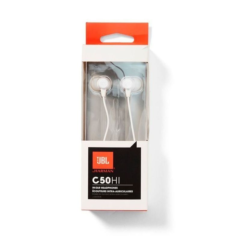 Audífonos JBL C50HI In-Ear Con Manos Libres Blanco-1