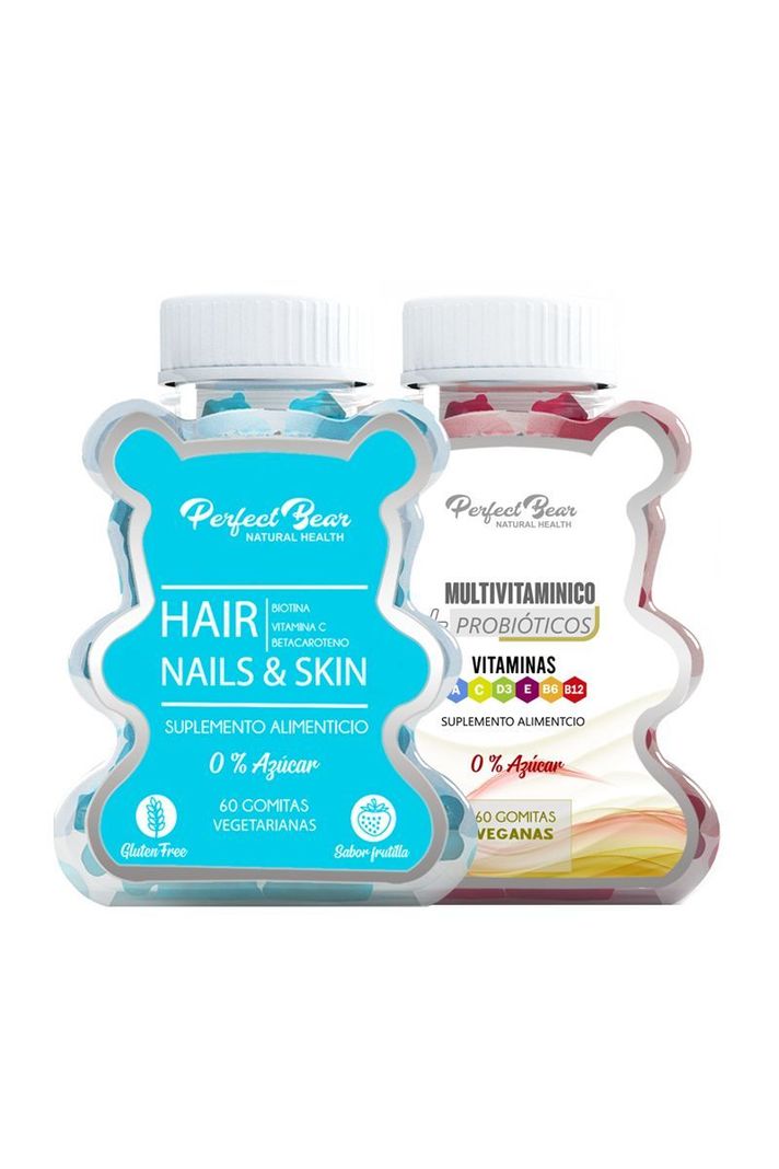 Hair nail skin Biotina + Multivitamínicos + Probióticos-0