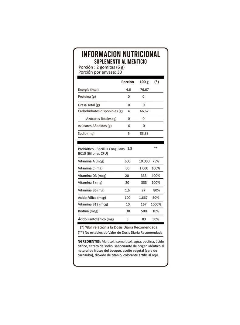 Hair nail skin Biotina + Multivitamínicos + Probióticos-2