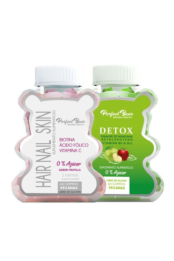 Biotina Hair Nail Skin 0% Azúcar  + Detox Vinagre de Manzana-0