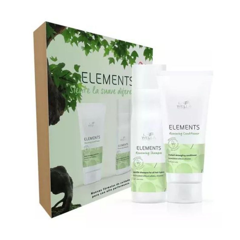 Combo Wella Elements Shampoo 250ml + Acondiconador 200ml-0