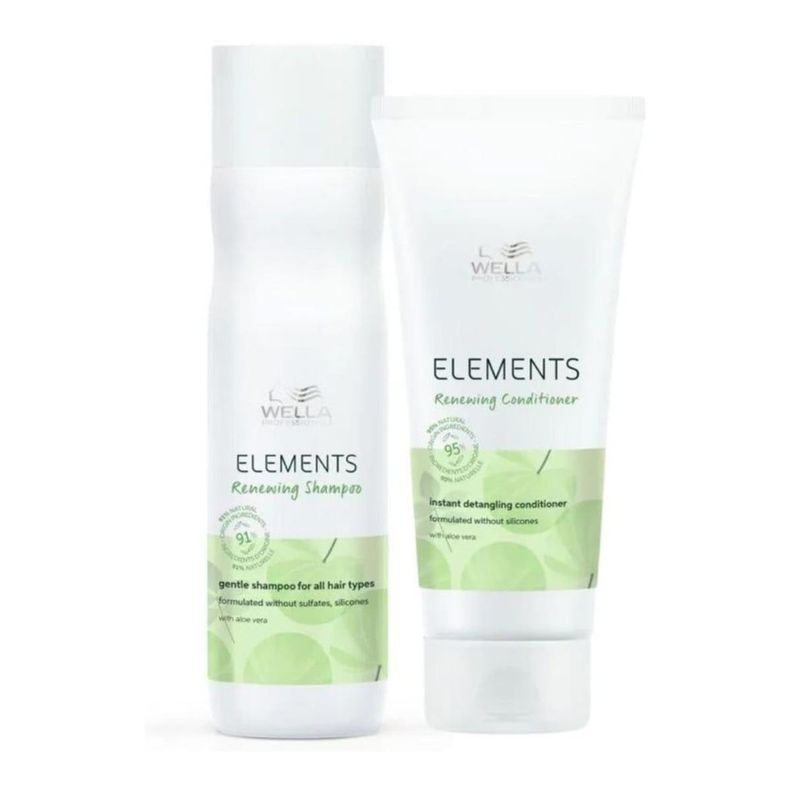Combo Wella Elements Shampoo 250ml + Acondiconador 200ml-1