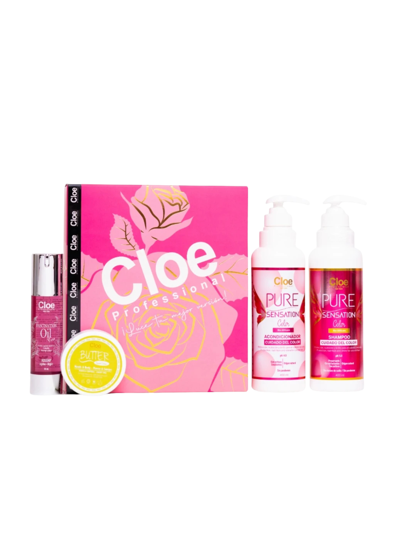 Set Cloe Professional Color Fascination Oil Rose Crema Rosado