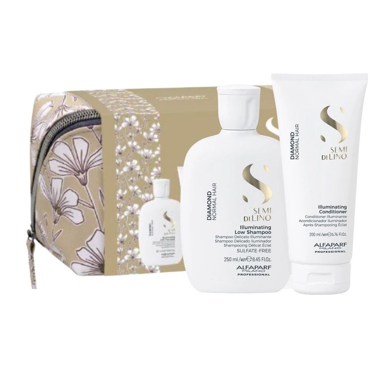 Estuche Regalo Alfaparf Diamond illuminating shampo y acondicionador-0