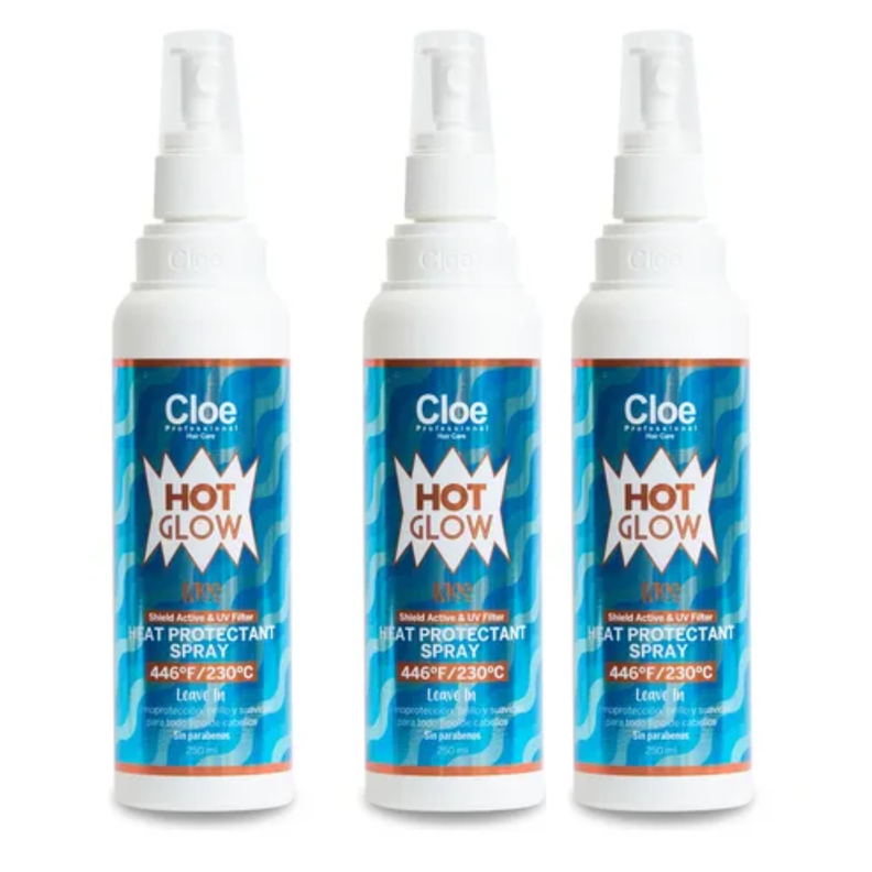 SET 3  HOT GLOW Kiss Termoprotector CLOE 250 ML-0