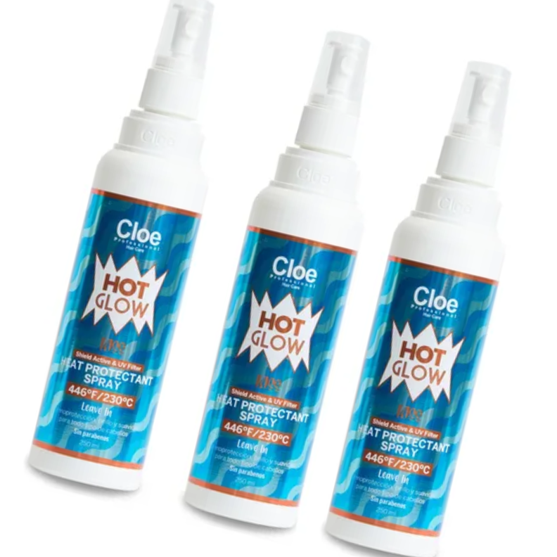 SET 3  HOT GLOW Kiss Termoprotector CLOE 250 ML-1