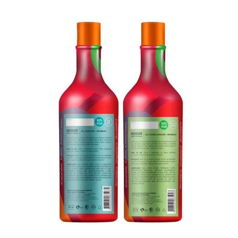 Set Bombar Shampoo Y Acondicionador  Inoar 1LT-1