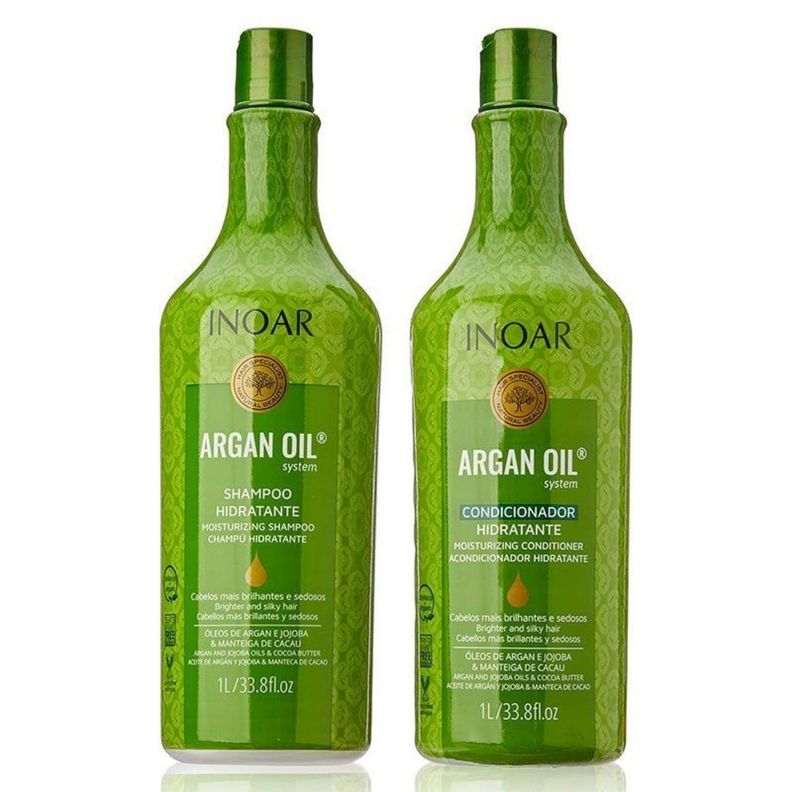 Set Argan Oil Shampoo Y Acondicionador Inoar 1LT-0